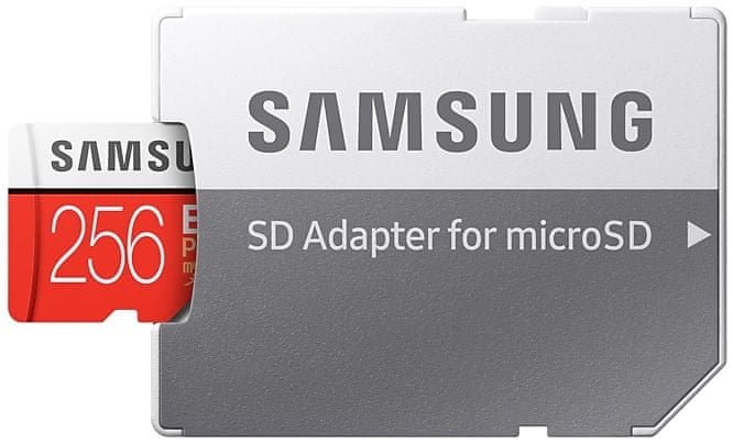 256 GB paměťová micro SDXC karta Samsung EVO PLUS + SD adaptér
