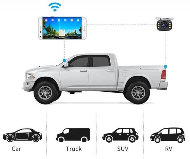 univerzalna parkovací wifi auto kamera na mobil