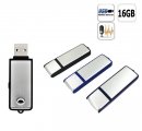 Špionážní audio USB flash disk rekordér s kapacitou 16GB