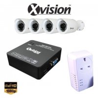 IP CCTV bezdrátový set: 4 Full HD 1080P IR kamery a NVR