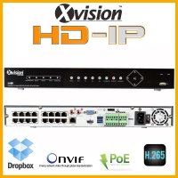 NVR rekordéry HD IP pro 16 kamer 1080p - VGA, HDMI, ONVIF