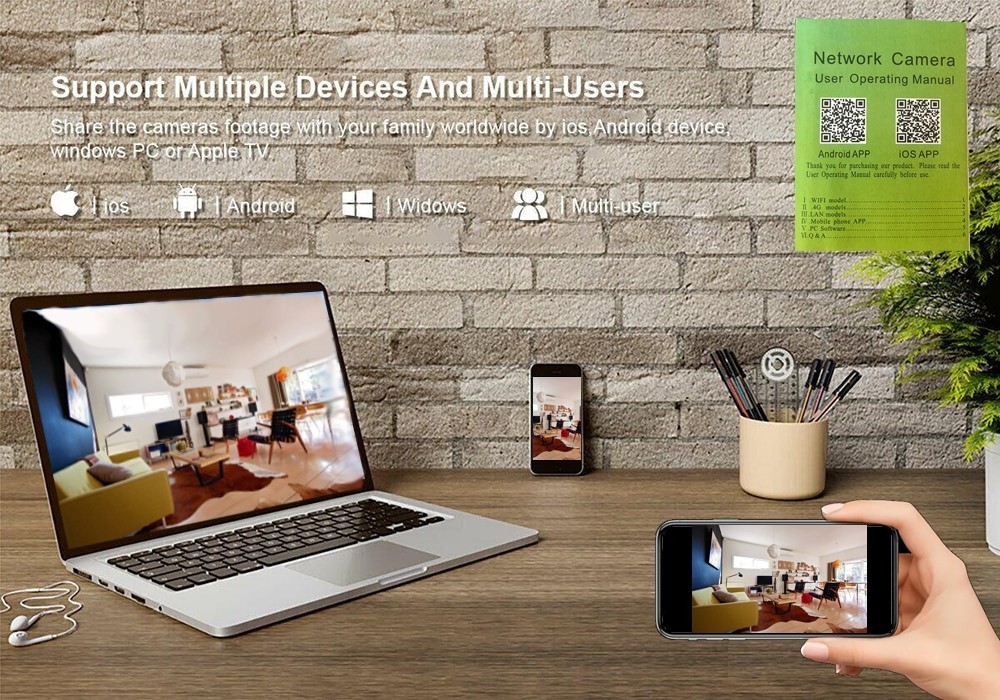 pinhole set wifi modul - mobilní aplikace ios a android