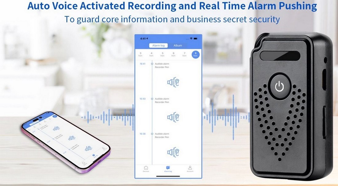 Audio záznamník WIFI APP ovládaný přes Váš mobil