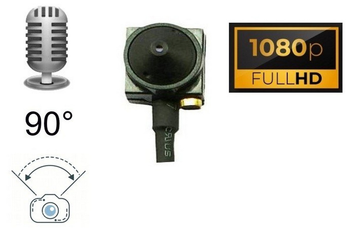 FULL HD pinhole kamera 90° úhel audio nahrávání miniaturní kamera