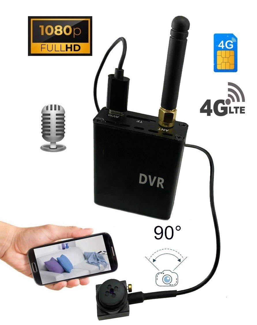 Mini kamera v knoflíku FULL HD 90° + audio + DVR modul LIVE přenos 3G/4G SIM