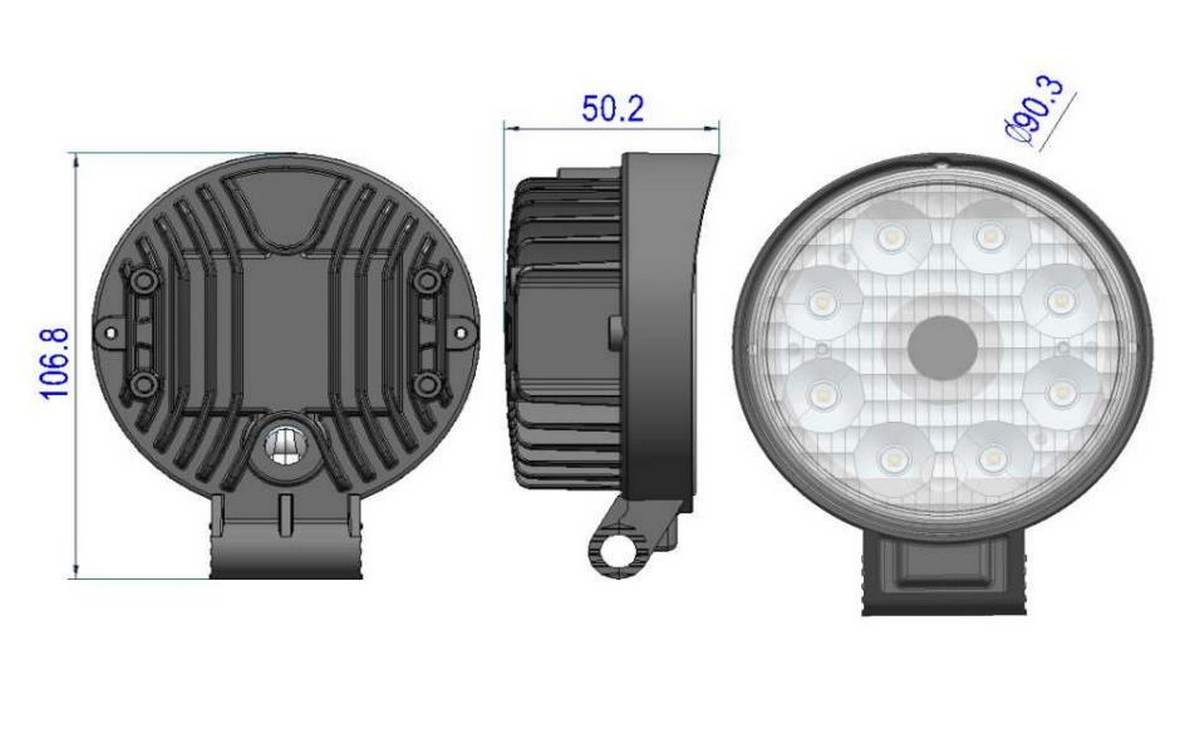 cuvací pracovní kamera a led světlo