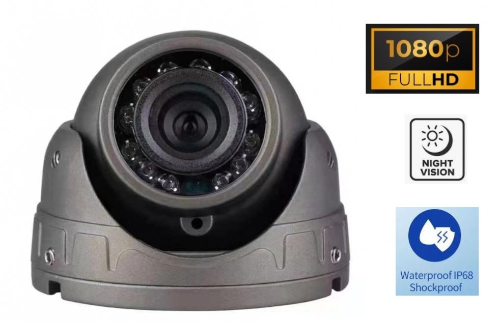 FULL HD cuvací kamera s mikrofonem + 12 IR LED + krytí IP68