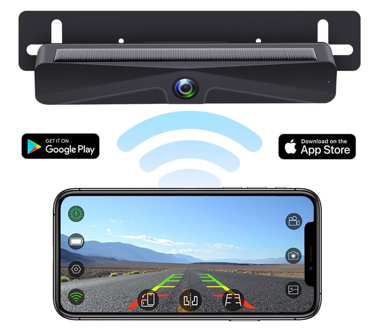bezdrotova kamera na auto na android na mobil zobrazení