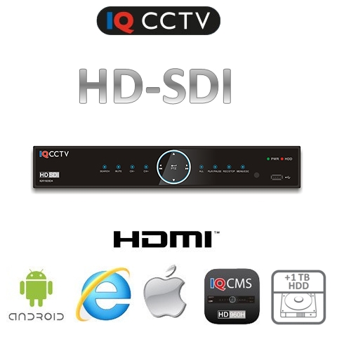 HD SDI DVR 4 vstupový FULL HD, HDMI, VGA + 1 TB HDD