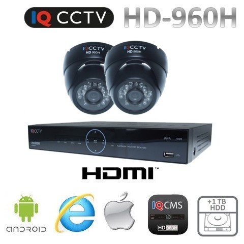CCTV set 960H s 2x dome kamery s 20m IR + DVR s 1TB HDD