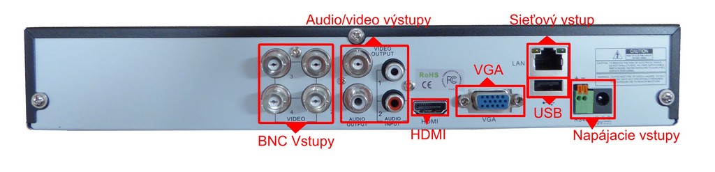 DVR vstupy