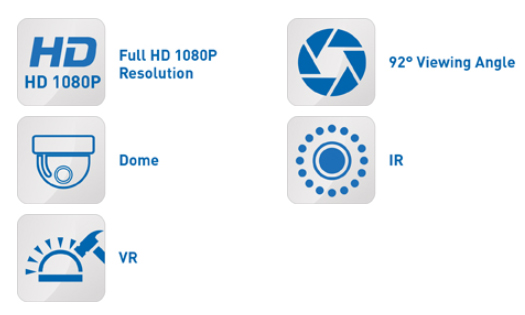 specifikace XHC 1080P kamera