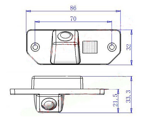 Couvací kamera pro ford