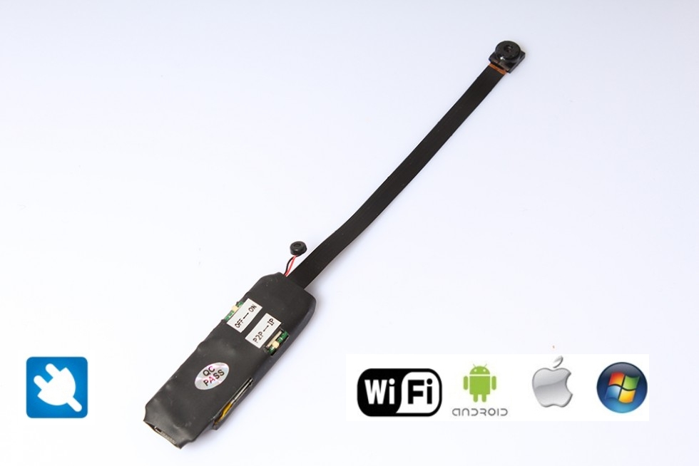 mini wifi pinhole kamera s integrovanou baterií a antény