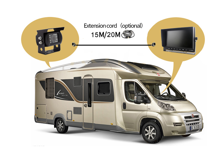 ahd 3 kamerový couvací set LCD 10 + kamera s IR