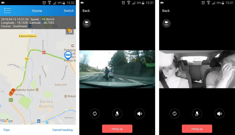3g kamera do auta s gps - sledování přes app