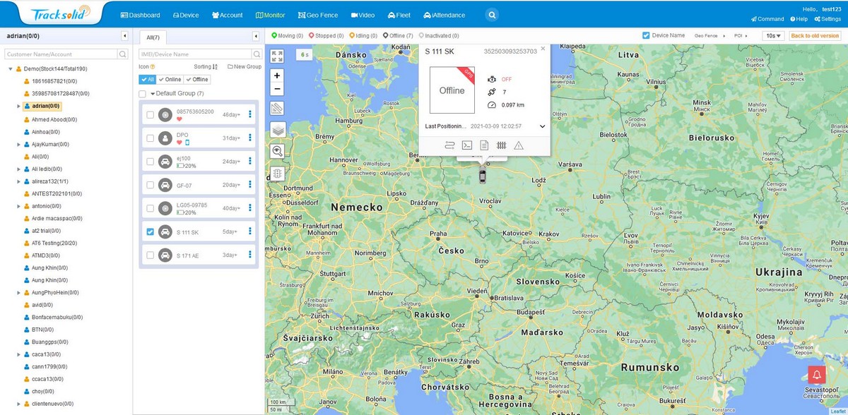 profio x5 gps sledování vozidla