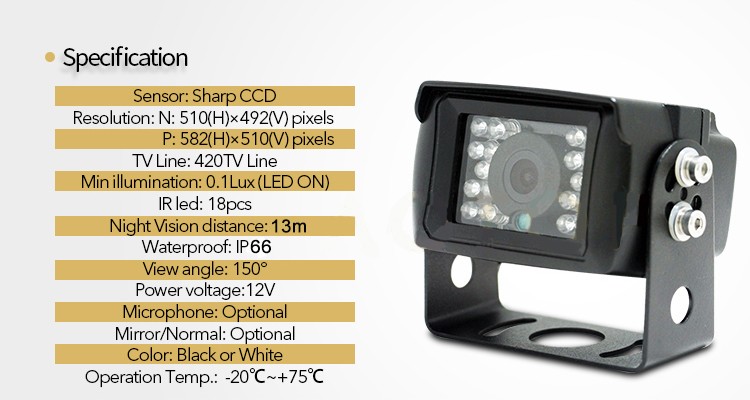 univerzální kameru IR LED 13m