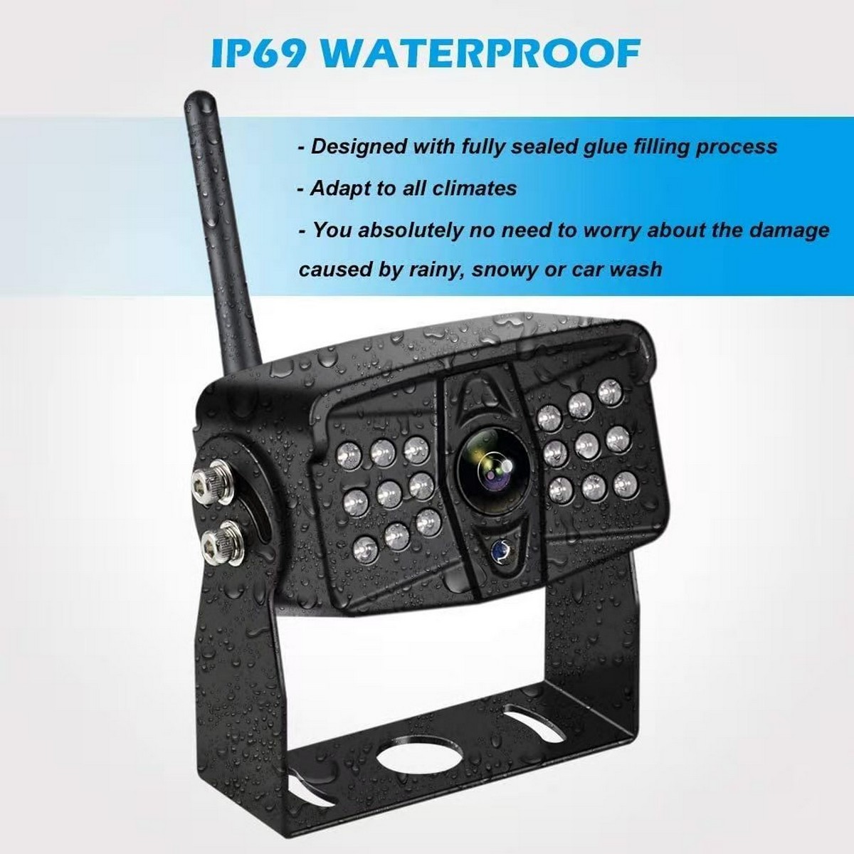 Voděodolná IP 69 couvací parkovací kamera