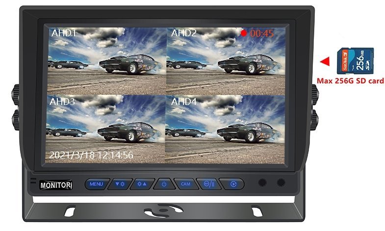 7 palcový monitor - podpora sd karty 256GB