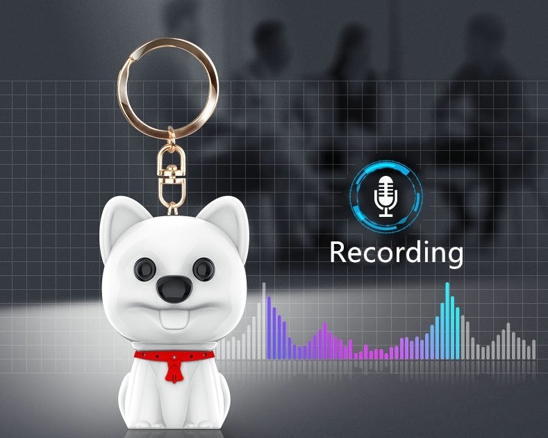 nahrávač hlasu v klíčce psík pes