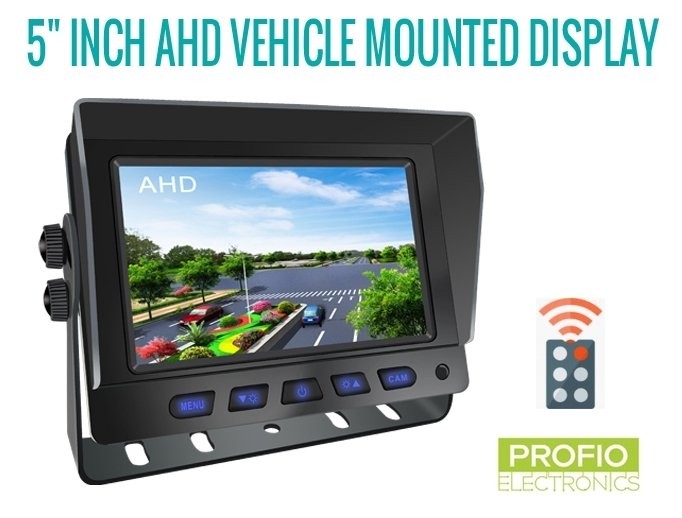 2 kanálový hybridní couvací 5" monitor do auta AHD/CVBS