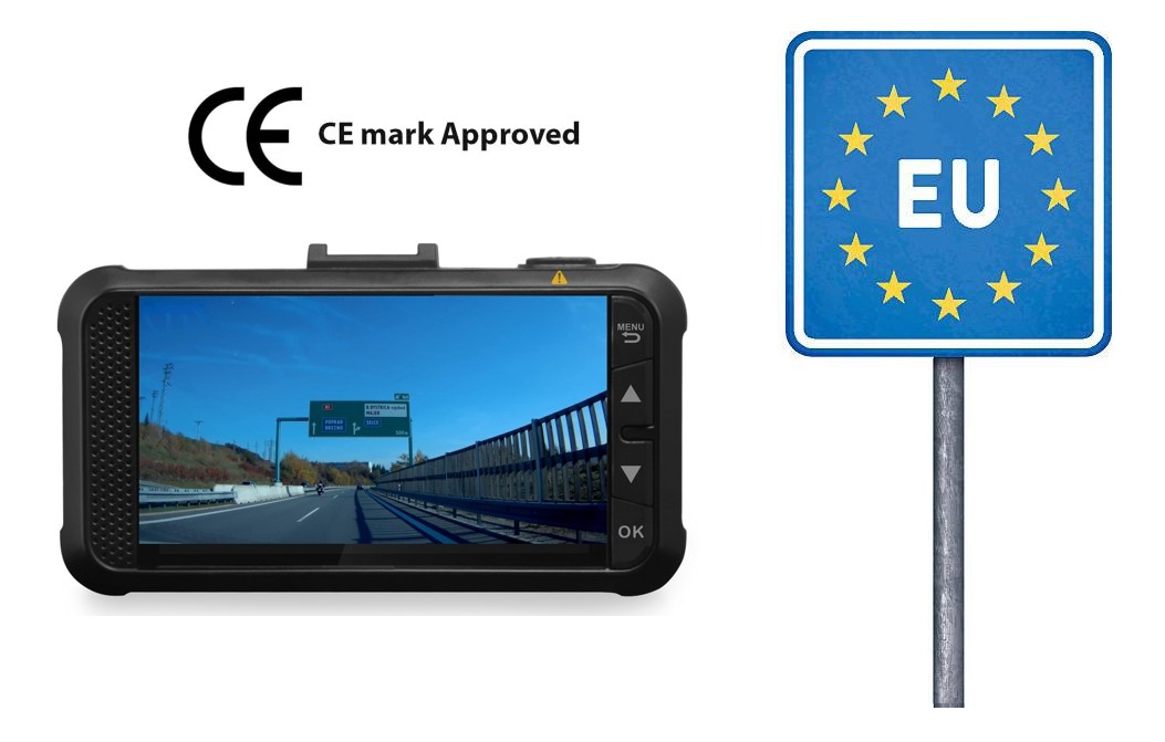 Certifikovaná CE autokamera pro EU - kamery do auta