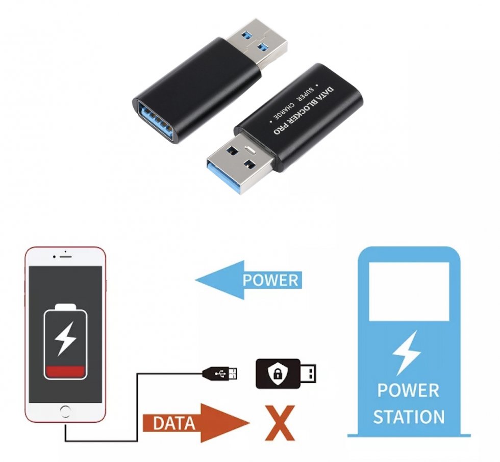 Ochrana pro mobil smartphone při USB nabíjení - Data Blocker Pro